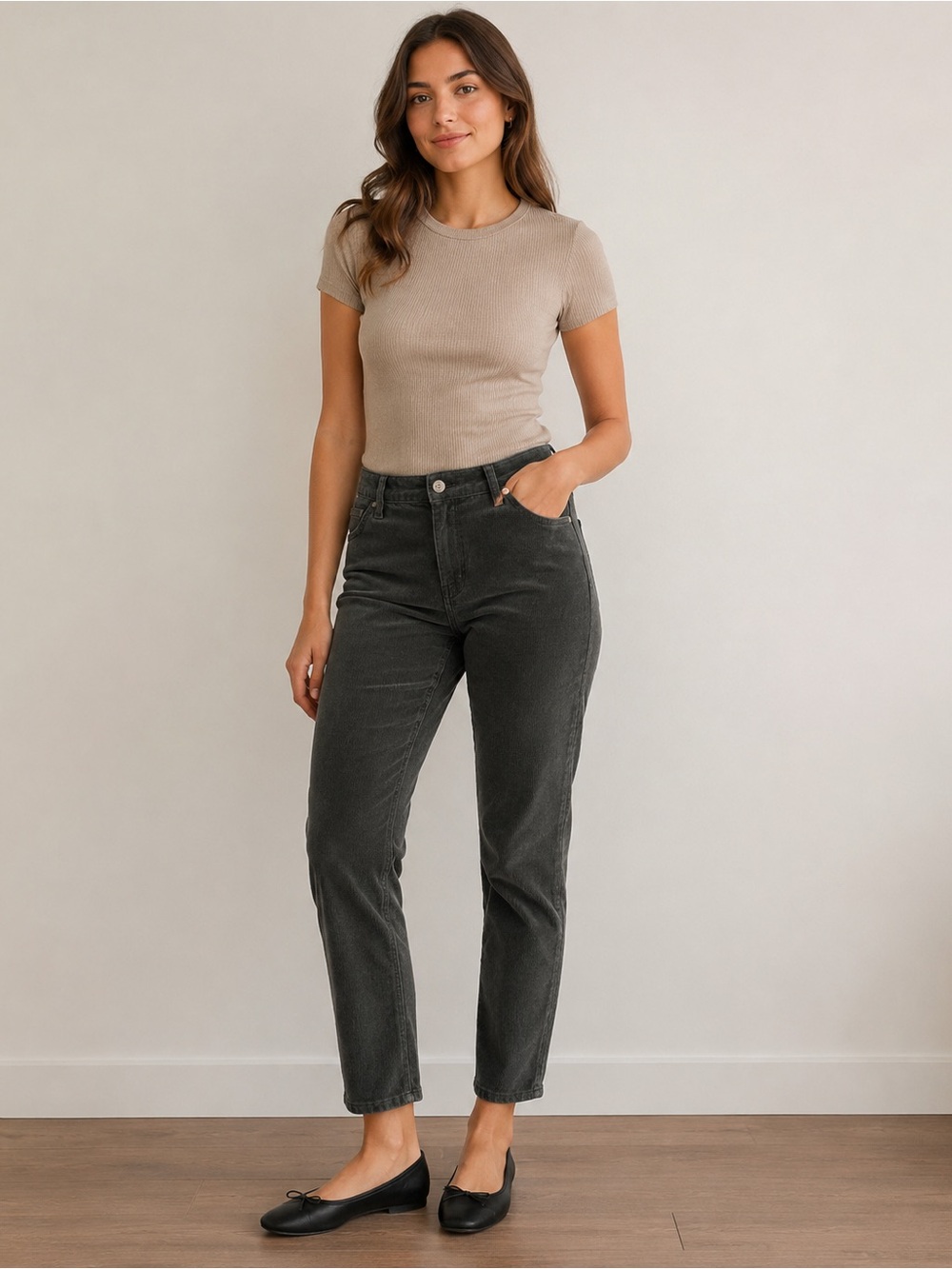 Jcrew toothpick grey gray Corduroy skinny Pants size 26x27